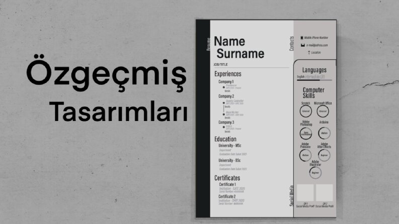 Kişiye Özel Özgeçmiş/CV Şablonu