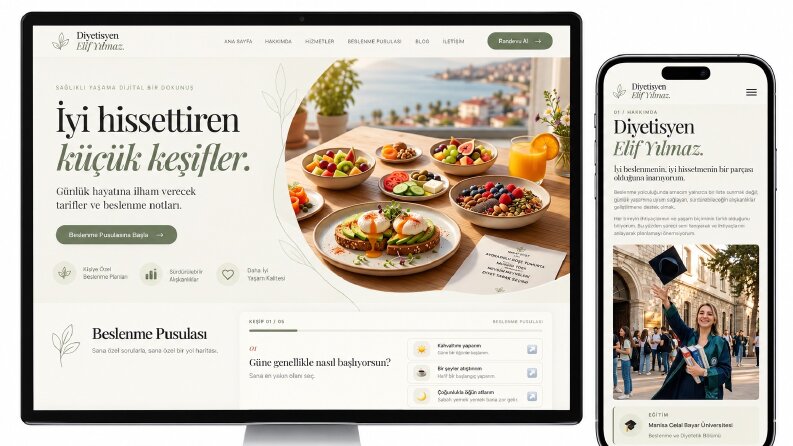 Diyetisyen web sitesi örneği