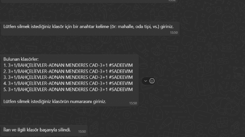 WhatsApp Chatbot & Emlak Sitesi
