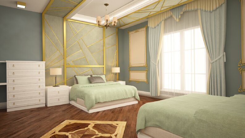 Yatak odası 3D modelleme & Tasarımı