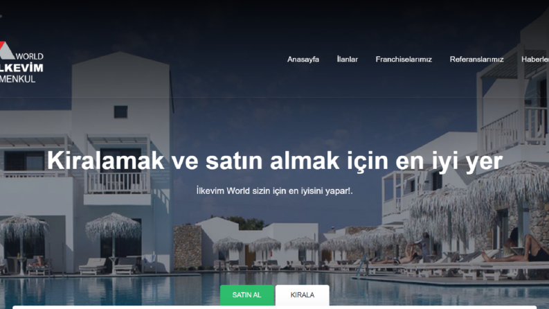 World İlkevim Gayrimenkul - Website Tasarımı