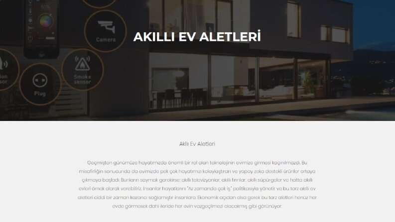 Akıllı Ev Aletleri - Örnek Metin