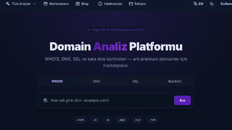 Domainloji- Domain Analiz Platformu