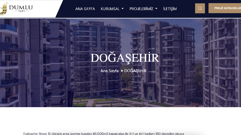 Dumlu Yapı Doğaşehir Web Sitesi