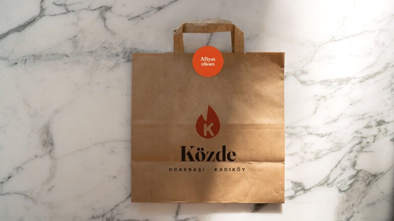 Közde · Ocakbaşı logosu, paket, afiş ve menü
