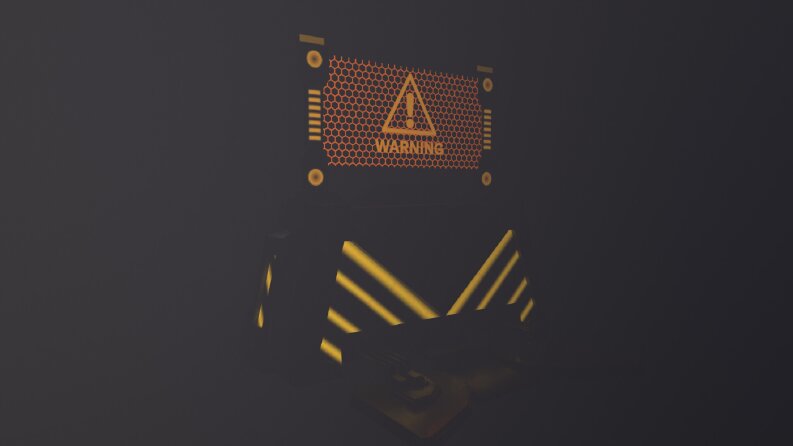 Sci-fi Firewall Game Ready Low Poly 3D Model