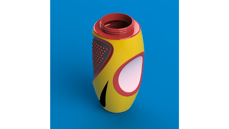 SolidWorks ile yaptığım plastik şişe tasarımı