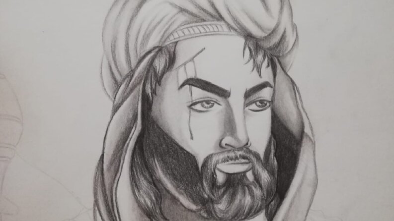 karakalem ve kişisel portre,tuval çalışmaları