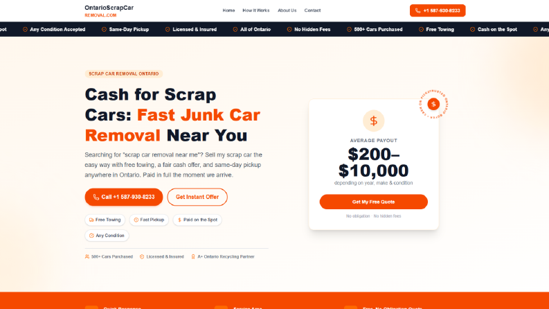 Ontario Scrap Car Removal | Hurda Araç Hizmeti Web Sitesi