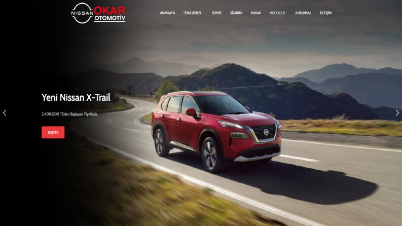 Nissan Bayi Website Tasarımı