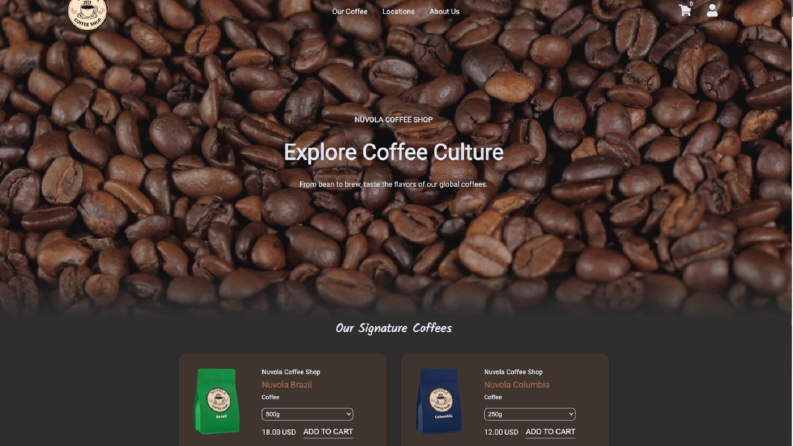 nuvolacoffee.store E-Commerce Websitesi