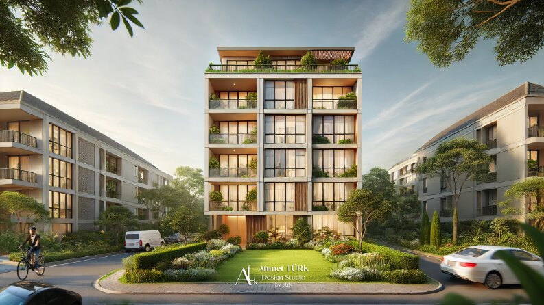 Dış Cephe ve Peyzaj Tasarımlarım (Apartman)