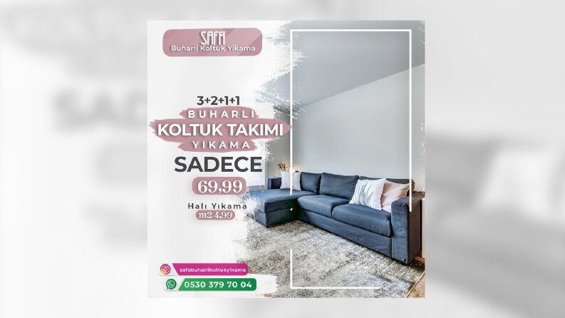 Sefa koltuk yıkama sosyal medya tasarımı