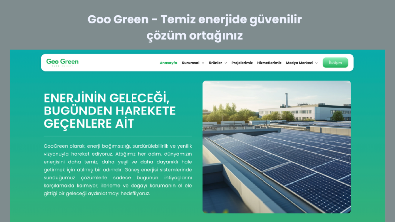 Goo Green - Temiz enerjide güvenilir çözüm ortağınız