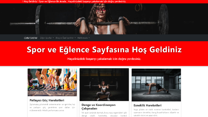 Gym Show bir spor blog bilgi paylaşım sayfası