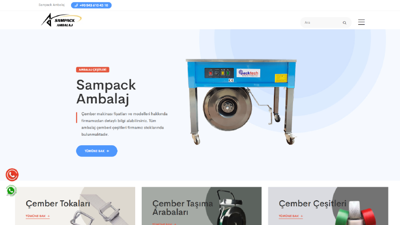Sampack Ambalaj - Tema Kurulum ve Özelleştirmeleri
