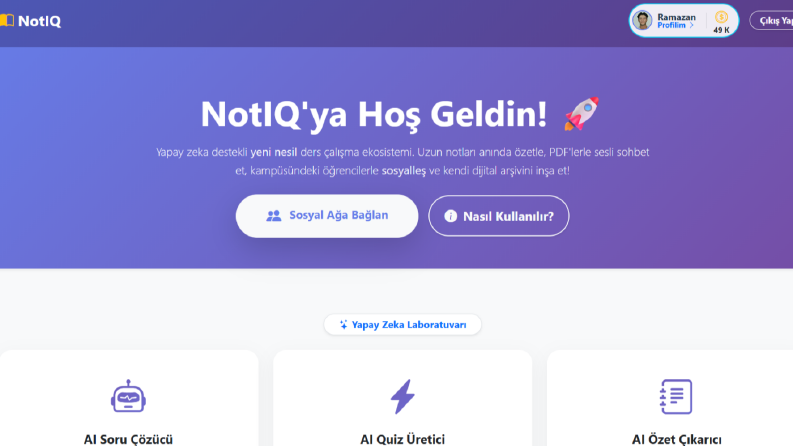 üniversite öğr için notlaşma ve sosyal ağ platformu