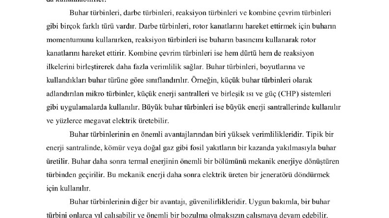 Buhar Türbini Makale