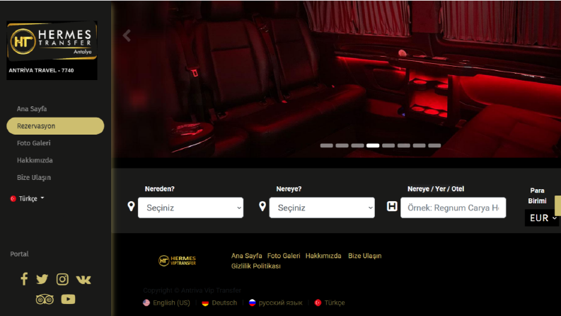 Web Sitesi - Rezervasyon ve İş Takibi