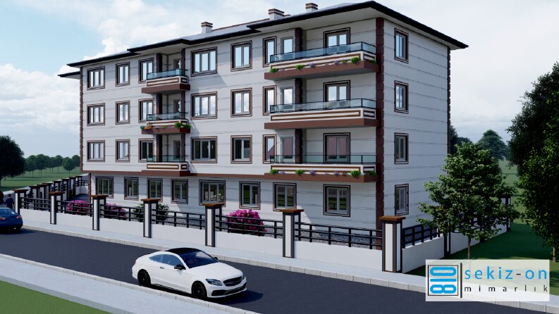 Çankırı-Çerkeş Apartma Cephe Görselleştirmesi