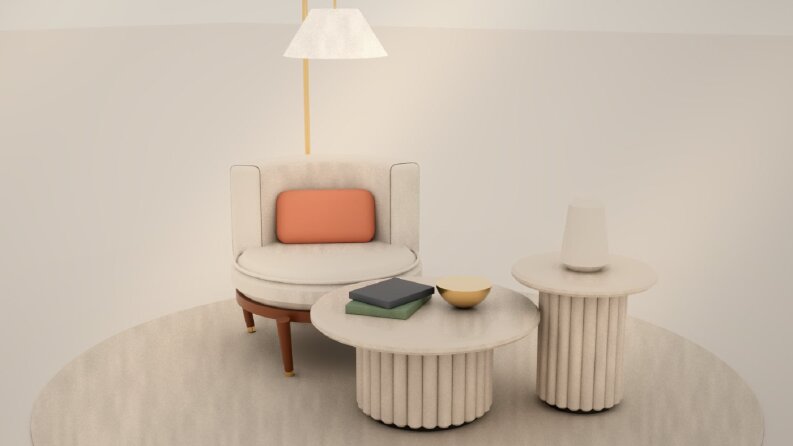 Nordic Modern Koltuk 3D Tasarımı