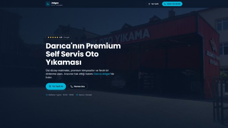 Atılgan Oto Yıkama - İşletme Web Sitesi