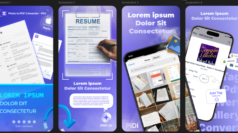 PDF Converter App - Screenshot Design