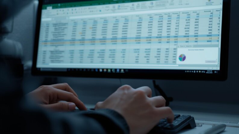 Excel tablo düzenleme ve formül desteği