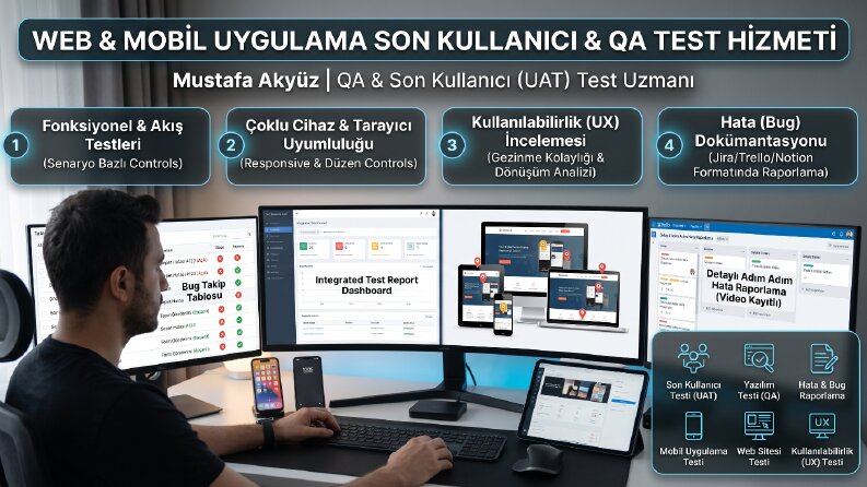 Web & Mobil Uygulama Son Kullanıcı & QA Test Hizmeti