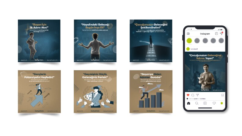 Kariyerin Pusulası – KariyerKüre Sosyal Medya Tasarımları