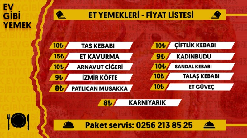 Yemek şirketi için hazırladığım broşür tasarımı.