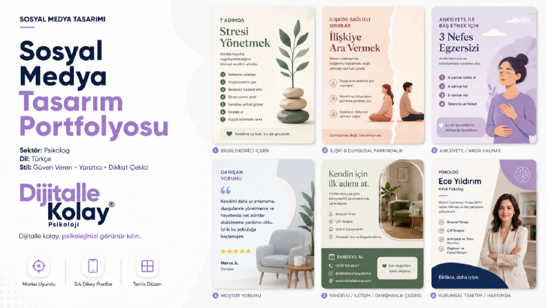 Psikolog İçin Yaratıcı Sosyal Medya Tasarımları