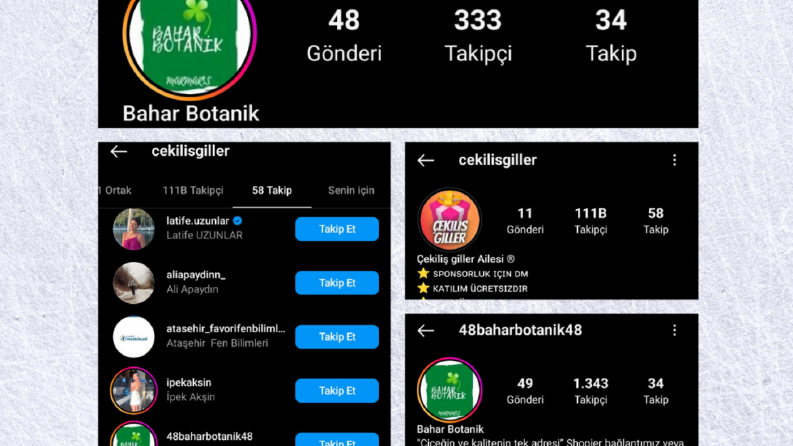 ÇEKİLİŞ İLE ORGANİK TAKİPÇİ