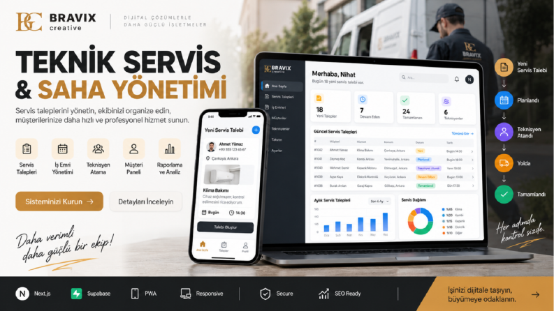 ServisPro – Teknik Servis & Saha Yönetim Sistemi
