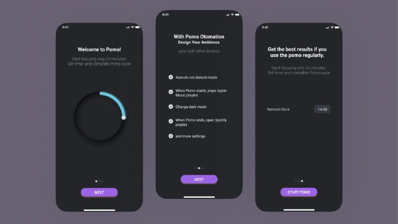 Pomodoro Uygulama Arayüz Tasarımı
