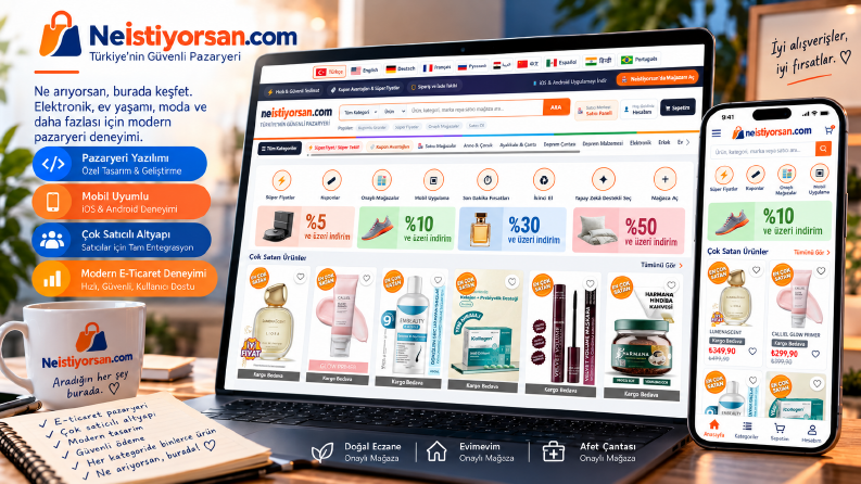 Mağaza Açma Özellikli Pazaryeri Yazılım + Tasarım 