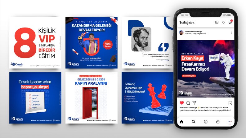 Çınarlı Fen Lisesi Sosyal Medya Tasarımları