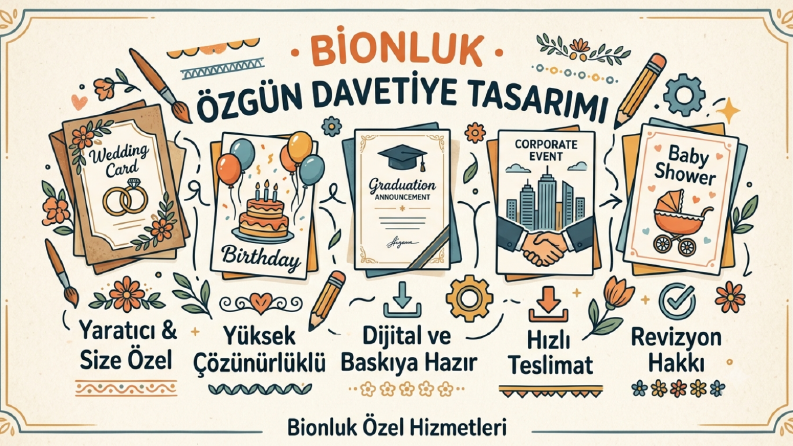 Yaratıcı ve Unutulmaz Özel Günler İçin Özgün Davetiye Tasarı
