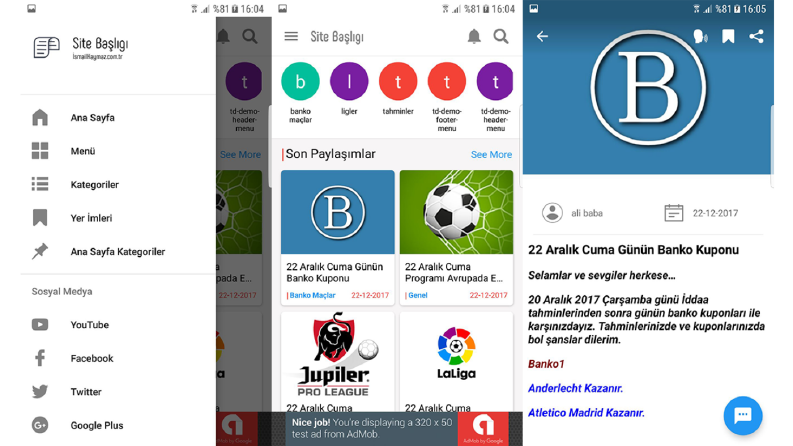 Wordpress Mobil Uygulama