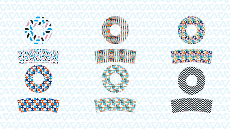Kahve fincan ve tabak desenleri (pattern) çalışması
