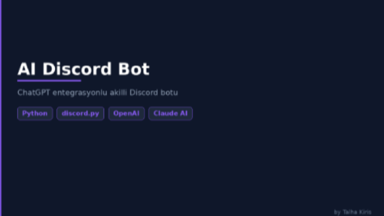 ChatGPT Entegrasyonlu Discord Botu