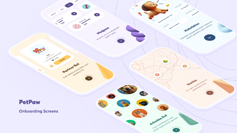 PetPaw Onboarding Screens