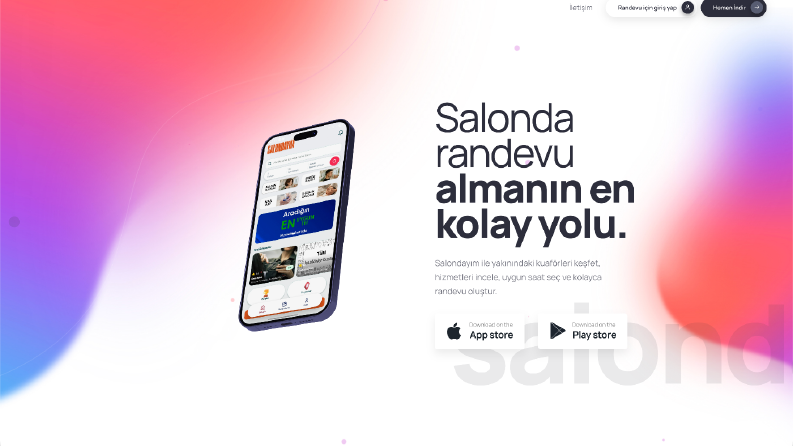 Salondayım Mobil Uygulama ve Web Sitesi