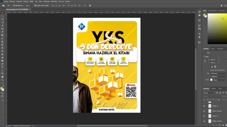 Youtube Haydar Kotil için kitap kapak tasarımı