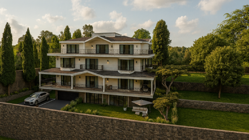 Villa Dış Cephe Render ve Ruhsat Projesi