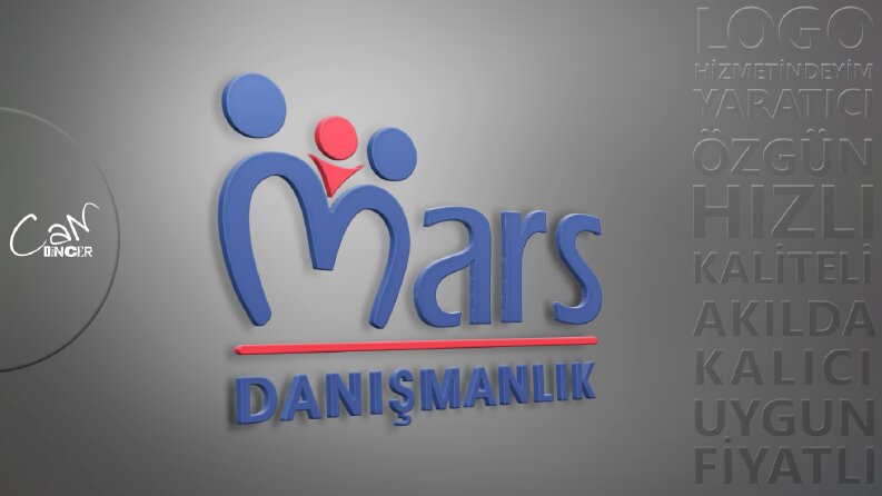Logo 3d mockup çalışması 
