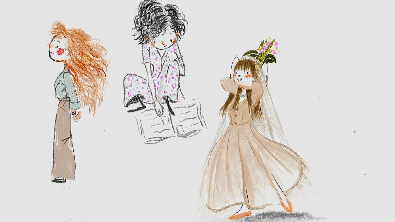 Casual clothes and bridal