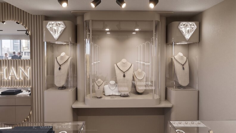 Modern Kuyumcu Mağazası Tasarımı