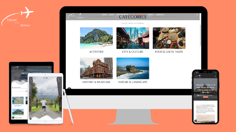 Travel Blog Web Sitesi – Çok Dilli & Responsive Tasarım