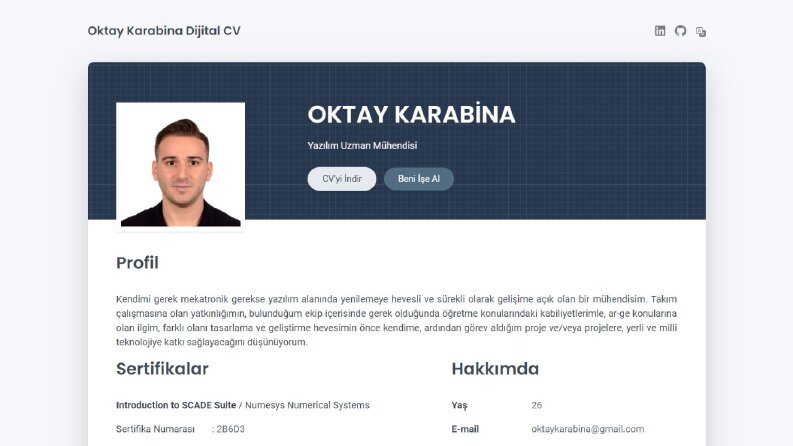 Oktay Karabina - Dijital CV